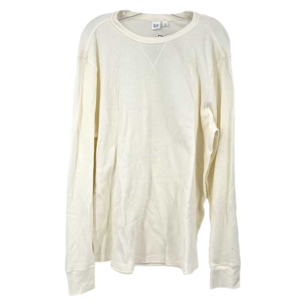 GAP Cream Waffle Knit Long Sleeve Tee | Mens XL